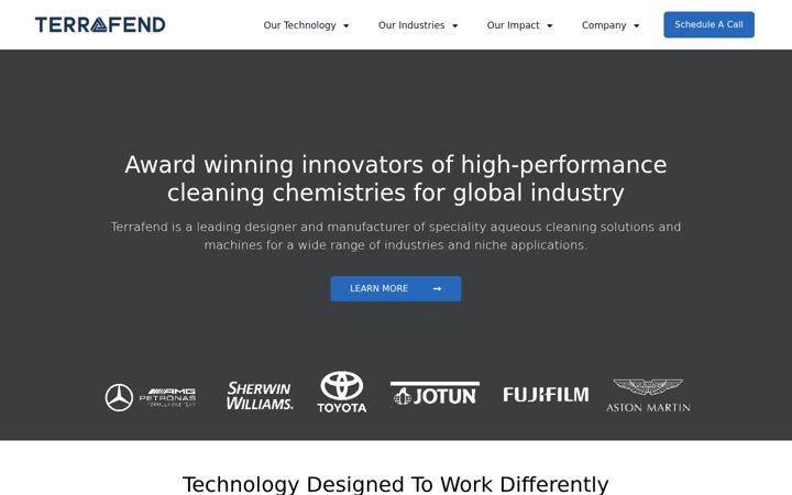 Screenshot stránky terrafend.com