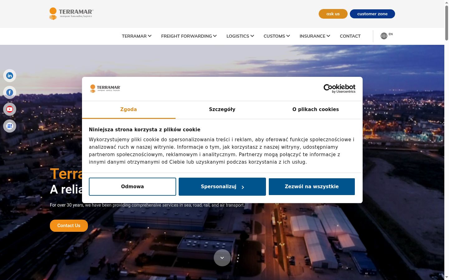 Screenshot tal-banner tal-kunsens muri qabel kwalunkwe interazzjoni