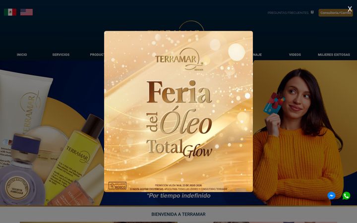 Screenshot of terramarbrands.com.mx