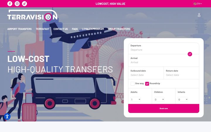 Screenshot of terravision.eu