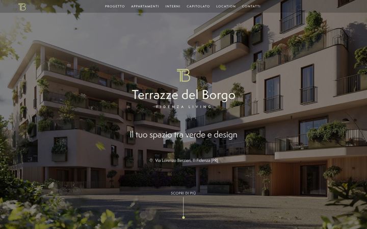 Snímek obrazovky terrazzedelborgo.it