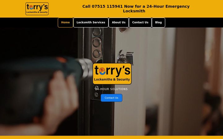 Screenshot of terryslocksmithbristol.co.uk