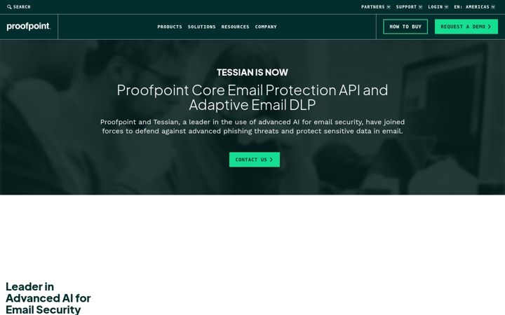 Screenshot of tessian.com