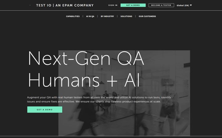 Screenshot of test.io