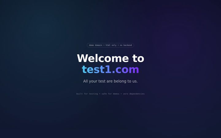 Screenshot of test1.com