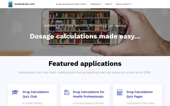 Screenshot of testandcalc.com