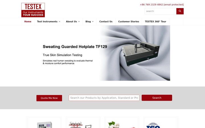Screenshot του testextextile.com