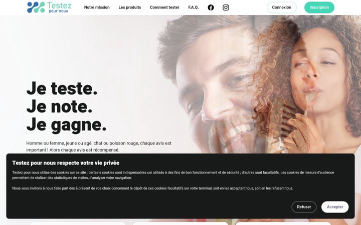 Screenshot of testezpournous.fr