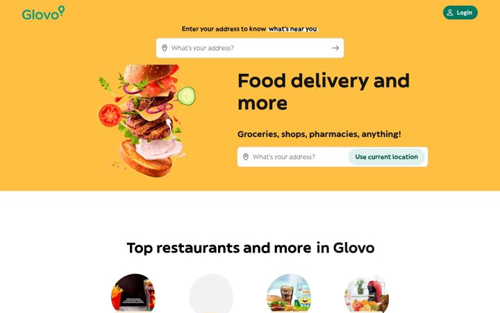 Screenshot of testglovo.com