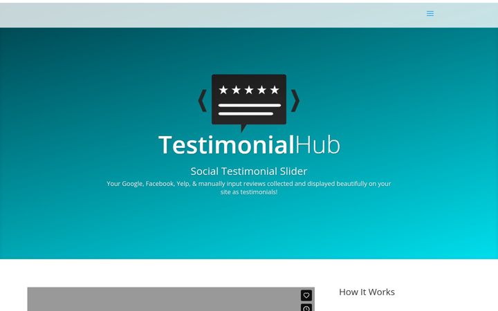 Screenshot of testimonialhub.com