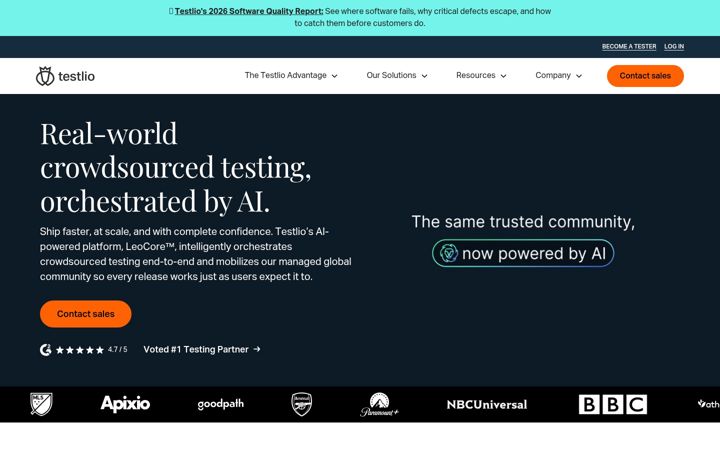 Screenshot di testlio.com