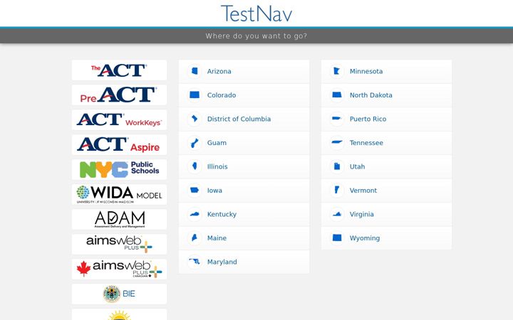 Snimka zaslona za testnav.com