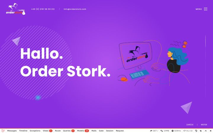 Skjámynd af teststork.com