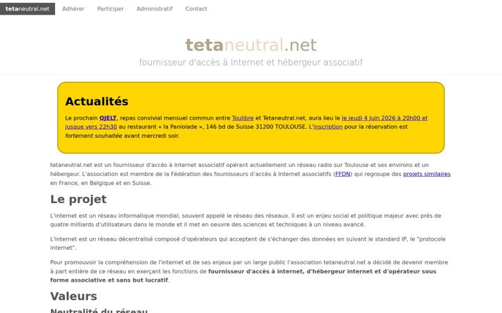 Capture d'écran de tetaneutral.net