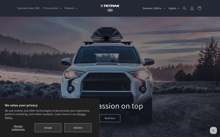 Screenshot of tetrax.com