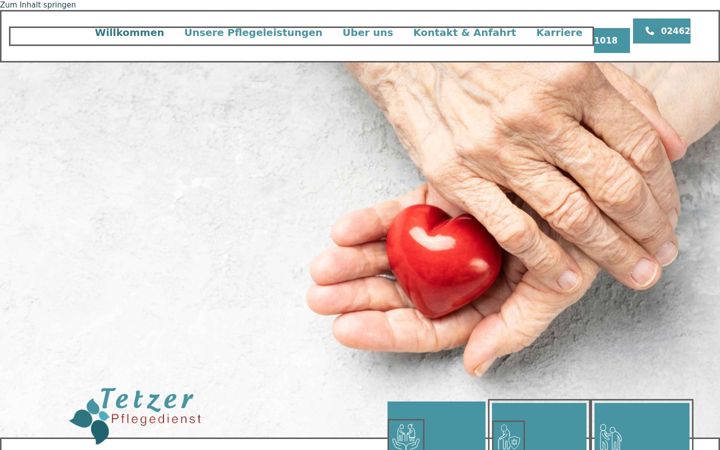 Zrzut ekranu tetzerpflegedienst.de