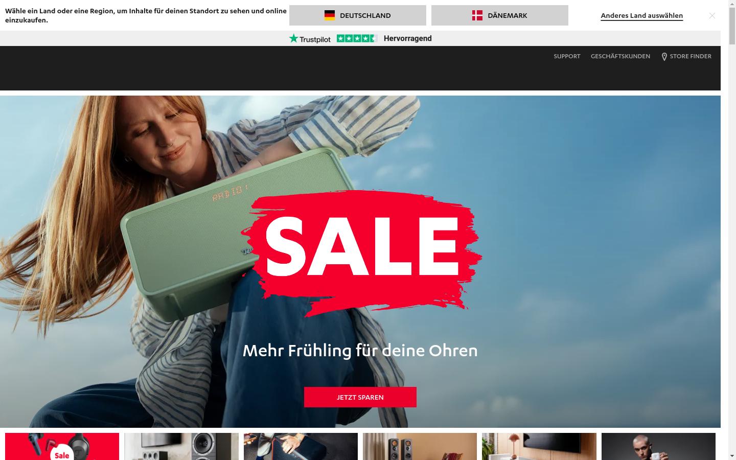 Screenshot of teufel.de