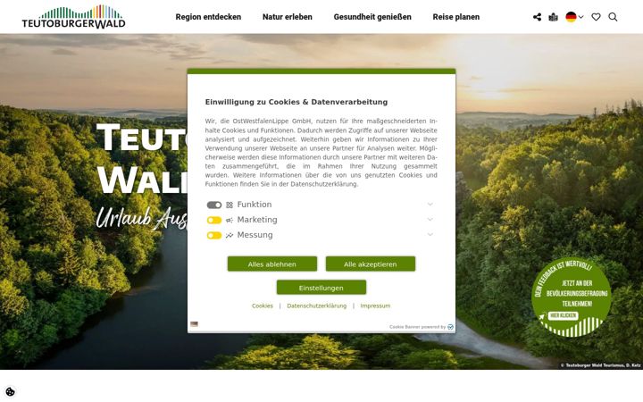 Screenshot of teutoburgerwald.de