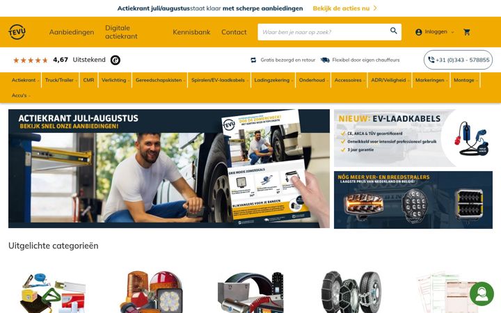 Screenshot of tevu.nl