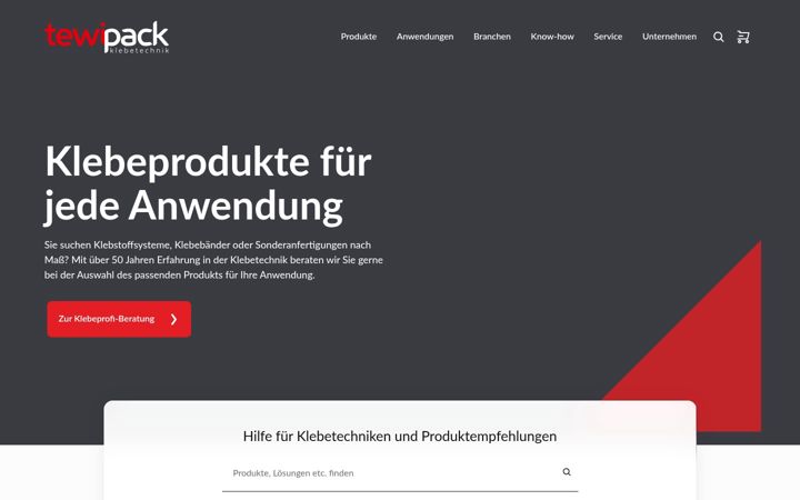 Screenshot of tewipack.de