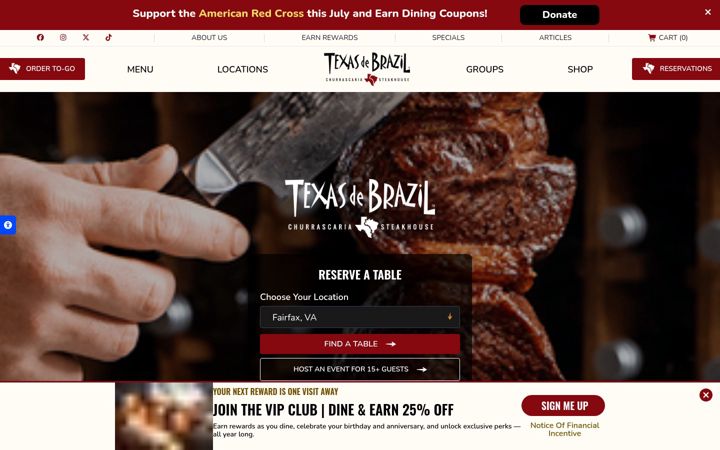 Screenshot of texasdebrazil.com