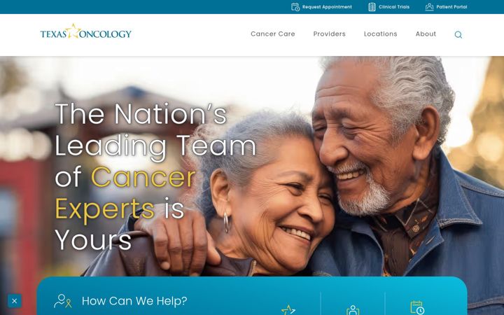 Screenshot of texasoncology.com