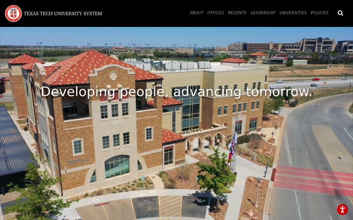Screenshot di texastech.edu