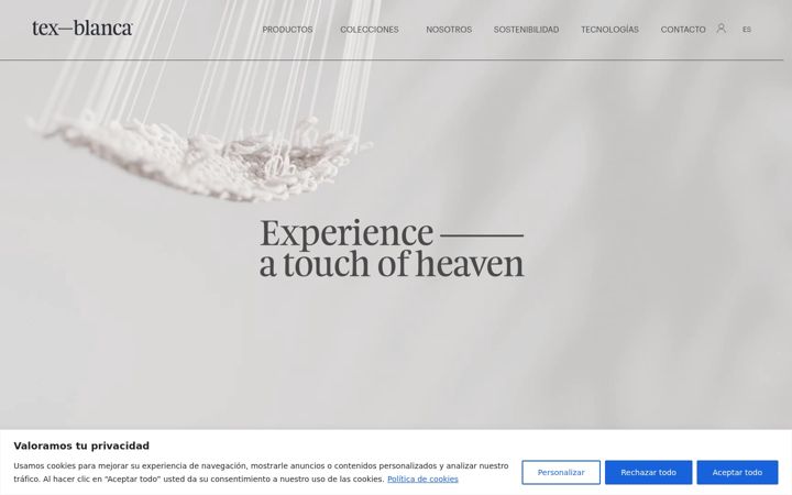 Snimka zaslona za texblanca.com
