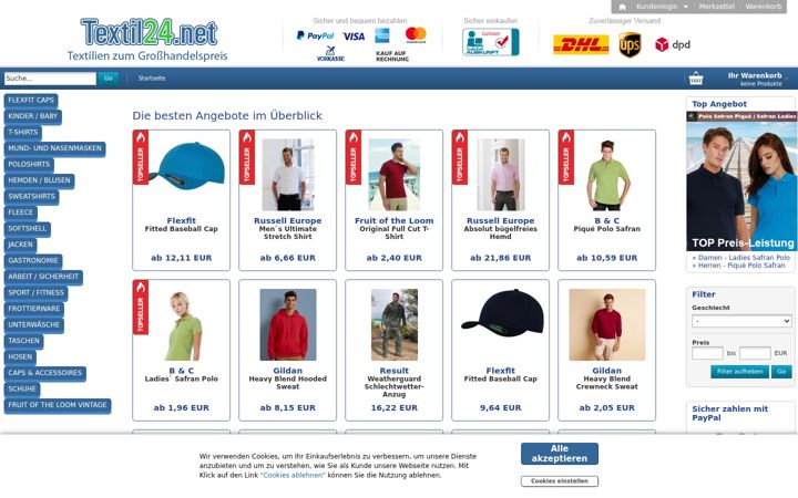 Screenshot of textil24.net