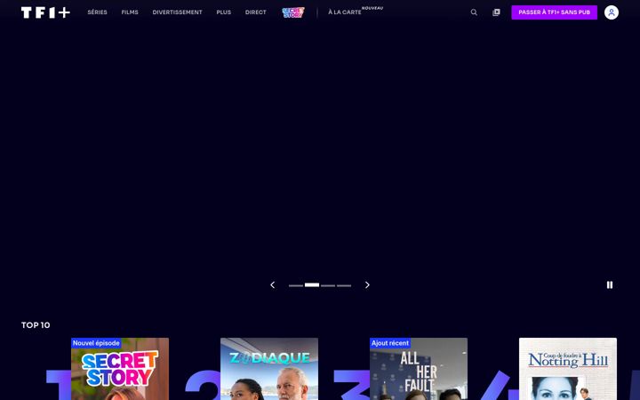 Screenshot of tf1.fr