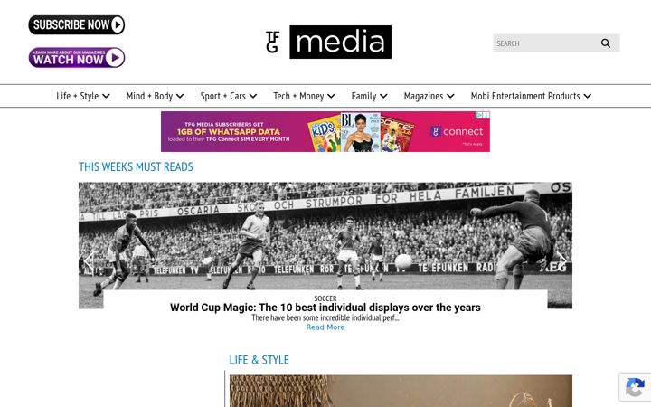 Screenshot of tfgmedia.co.za