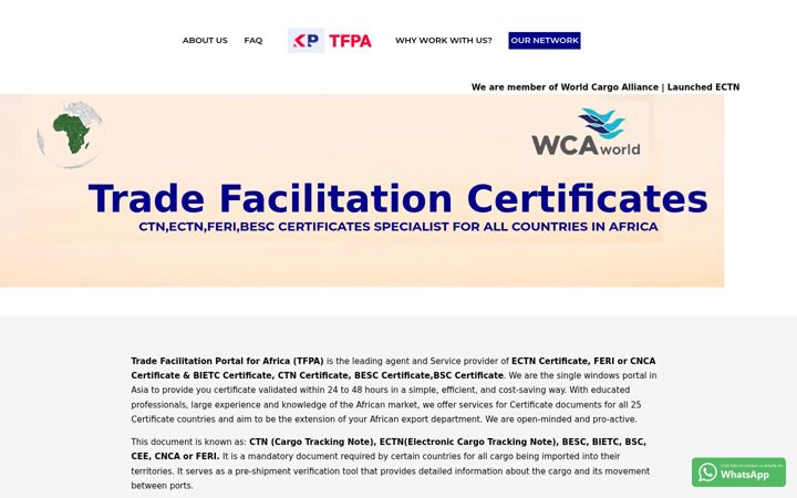 Screenshot of tfpafrica.com