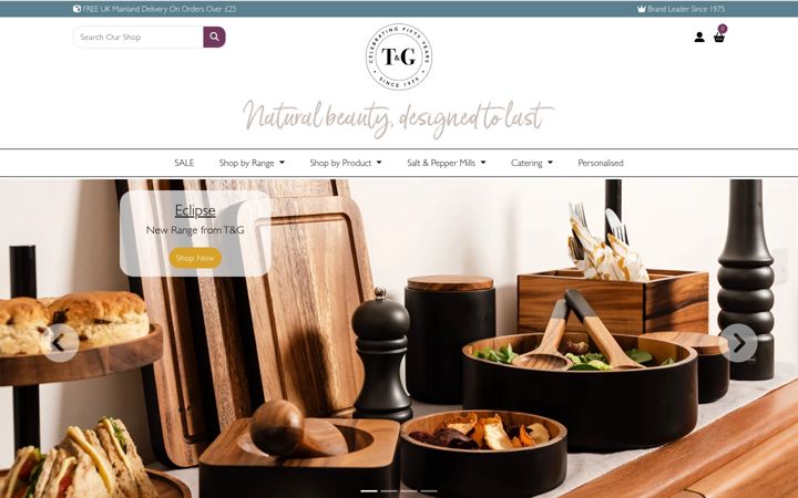 Screenshot of tg-woodware.com