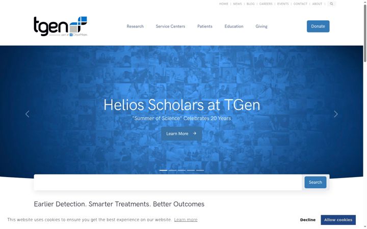 Screenshot stránky tgen.org