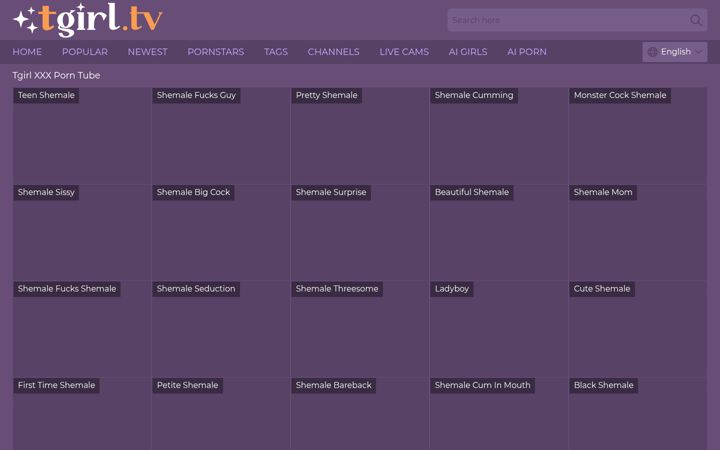 Screenshot of tgirl.tv