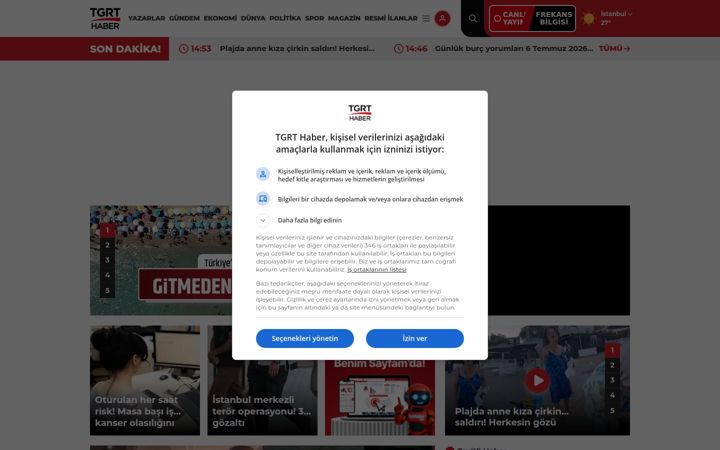Screenshot von tgrthaber.com