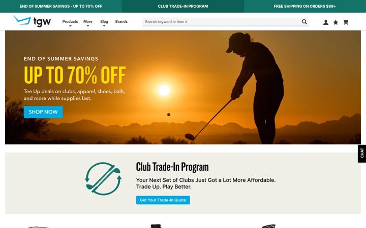 Screenshot of tgw.com