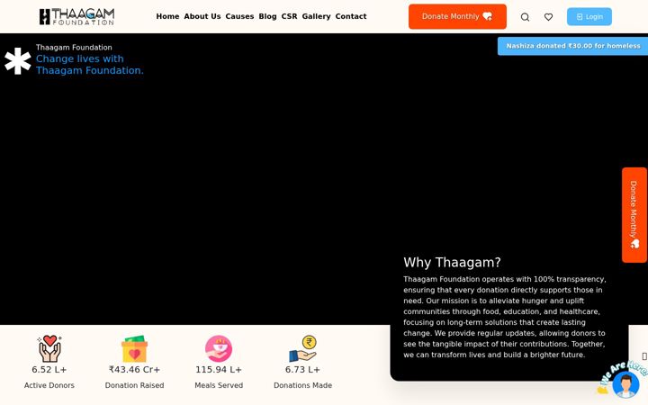 Screenshot of thaagam.org