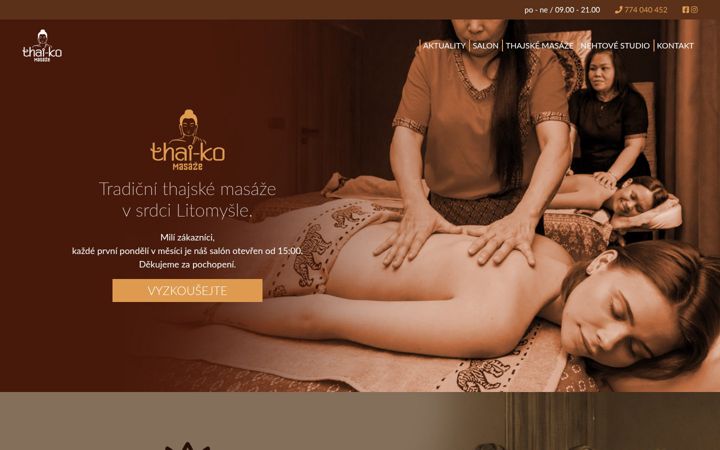 Screenshot van thai-ko.cz