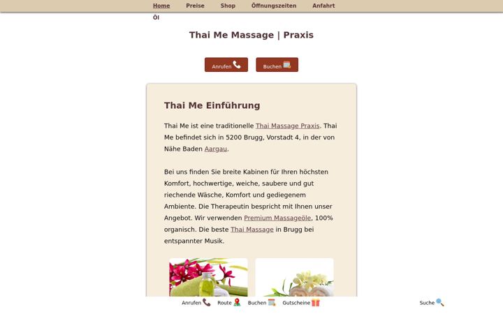 Screenshot of thai-massage-thaime.ch