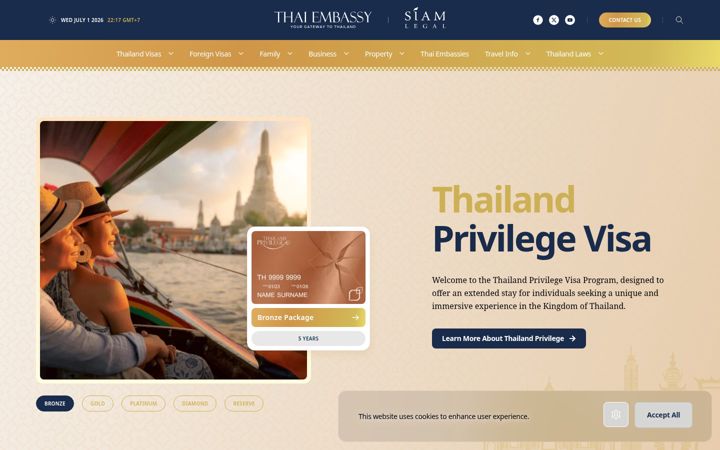 Screenshot of thaiembassy.com