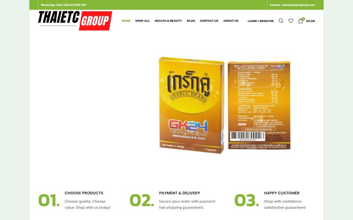 Екранна снимка на thaietcgroup.com