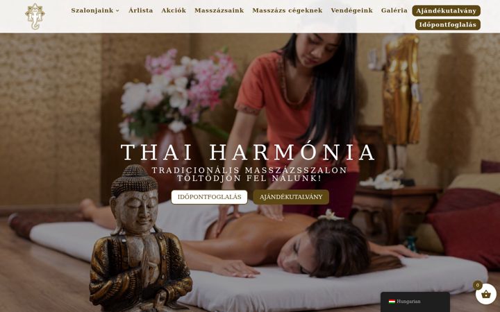 Skjermbilde av thaiharmonia.hu