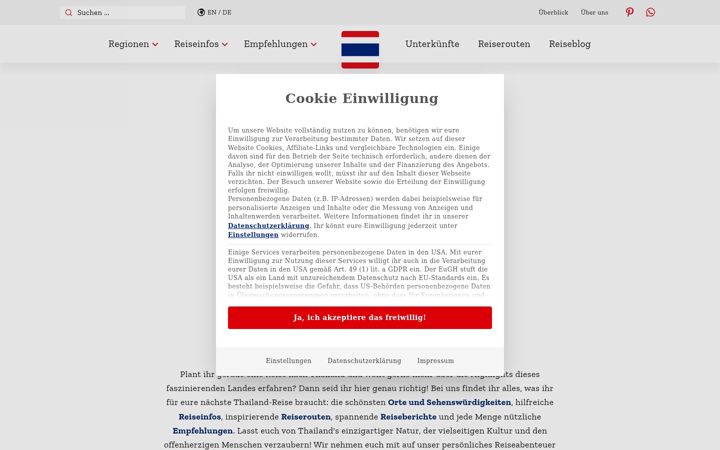 Screenshot of thailand-highlights.com