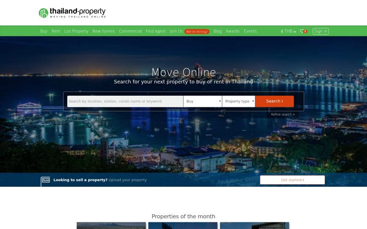 Screenshot of thailand-property.com