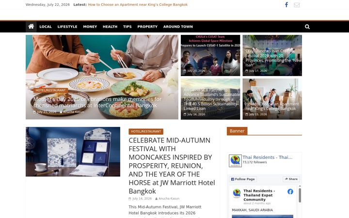Skärmbild av thairesidents.com