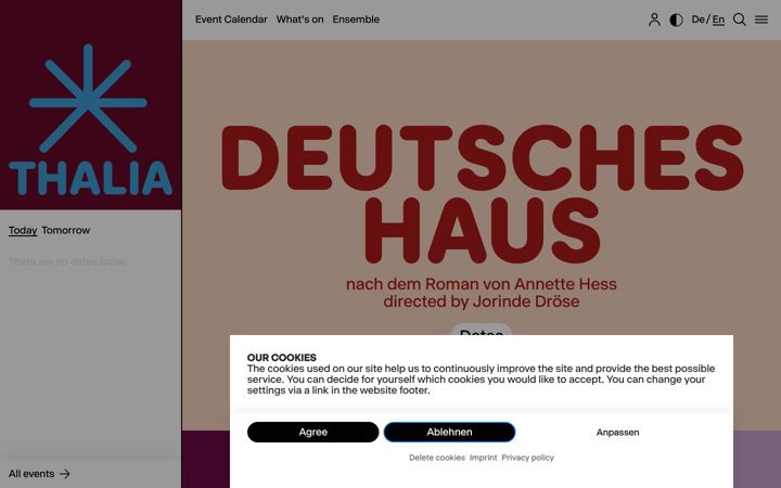 Screenshot of thalia-theater.de