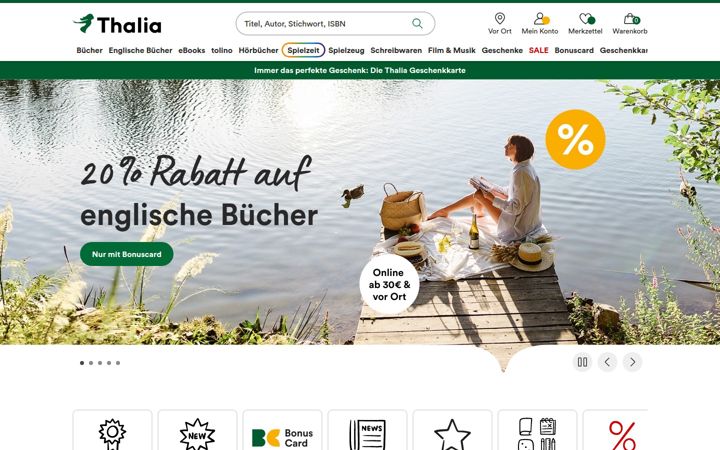 Screenshot von thalia.at