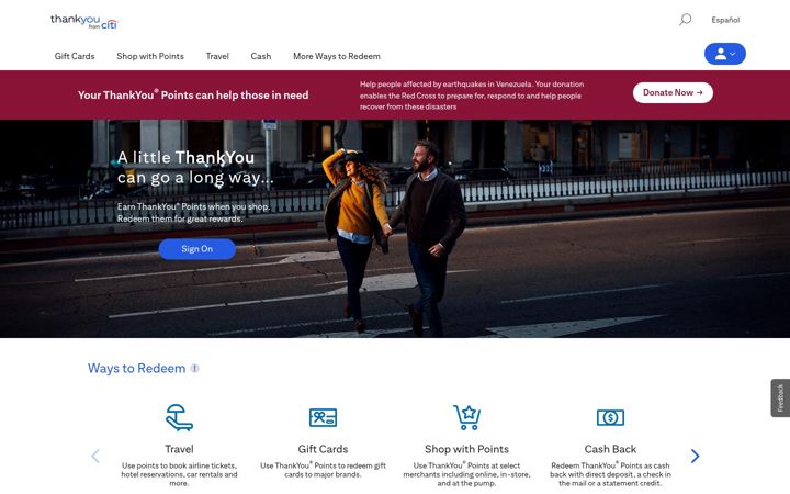 Screenshot of thankyou.com