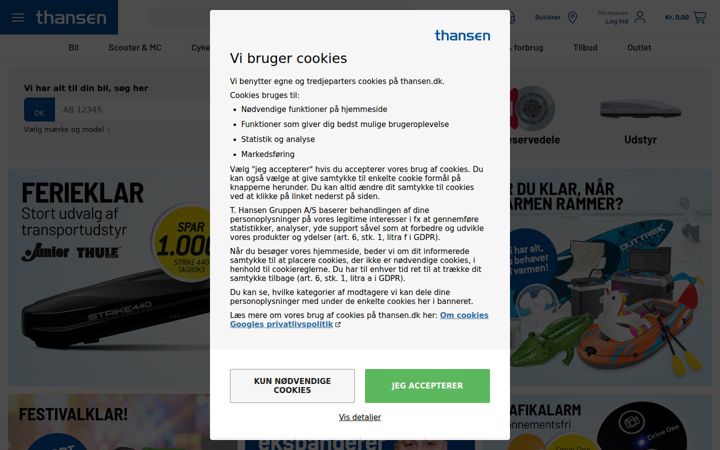 Screenshot of thansen.dk